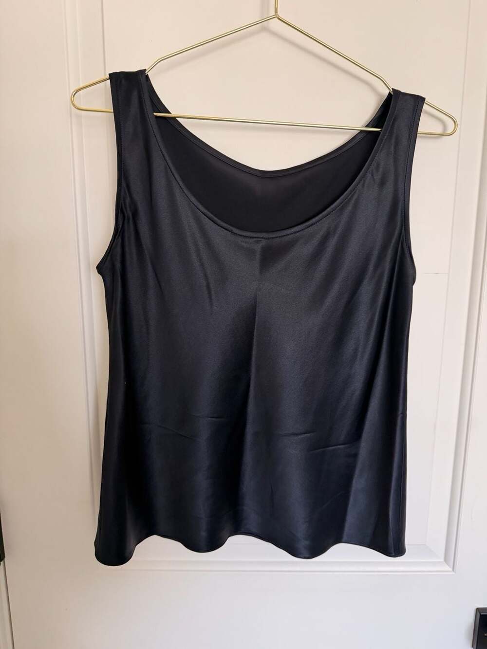 Peter Cohen Women's 4-Ply 100% Silk Black Tank Top